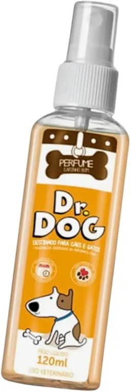 Colonia Perfume Pet Hipoalergênico Pós Banho Dr. Dog 120ml — Alta Fixação, Seguro p/Filhotes, Cães e Gatos (Amadeirado Suave)