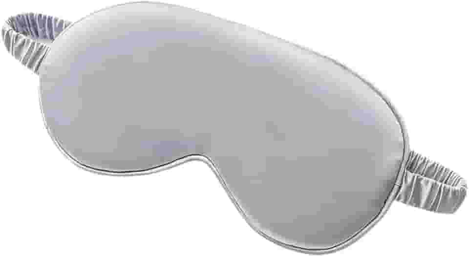 Máscara De Olho/Tapa-Olho Confortável E Respirável Para Dormir - 3D, Seda Dupla Face, Multicolorido(Cetim Simples Cinza)