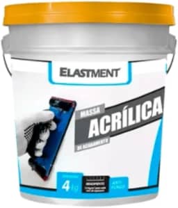 Massa Acrílica em Pó - Balde 4KG Fácil Aplicação Resistência a água blocos cerâmicos blocos cimentícios drywall