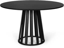 Mesa de Jantar Redonda 4 Lugares 90cm em MDF Gabi Preta - Straub Web