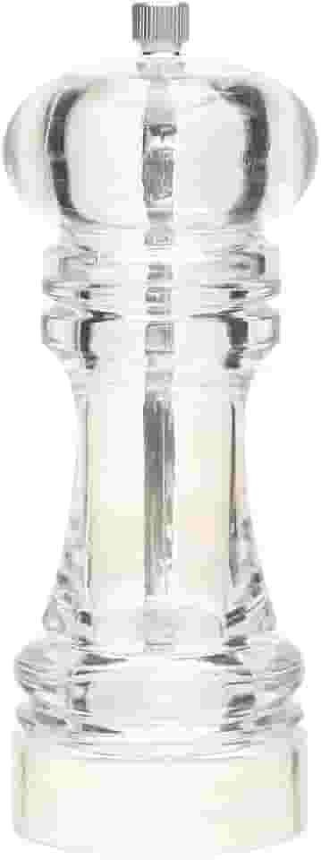 Mimo Style Moedor Manual de Acrílico Pimenta e Sal 15cm Ideal Para Moer Graõs e Condimentos Secos, Moedor de Cerâmica Com Pino Regulador de Tamanho do Grão