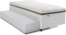 Bicama Box Solteiro com Cama Auxiliar Herval Amsterdã, Molas Ensacadas, 54x88x188 cm