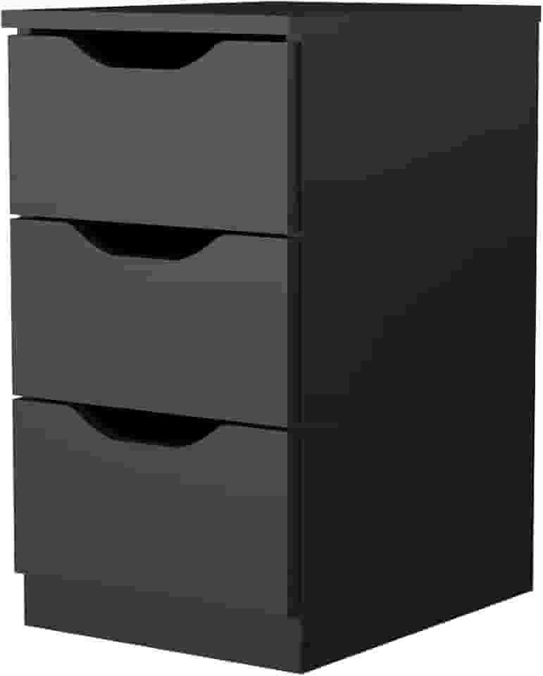 GAVETEIRO MULTIUSO COM 3 GAVETAS PRETO