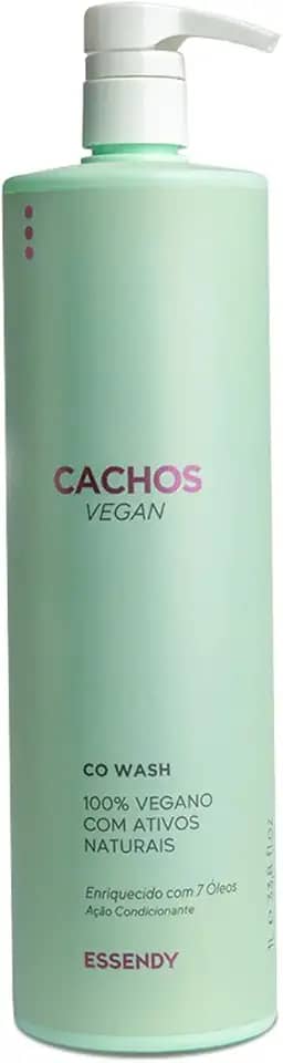 Co Wash Cachos Vegan 1L – Limpeza Suave, Hidratação Profunda e Controle do Frizz – 100% Vegano, Livre de Sulfatos e Parabenos