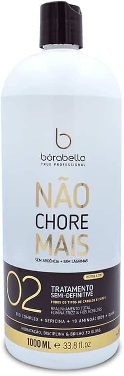 Borabella Progressive No More Cry - Escova Progressiva Tratamento Profissional 1L - Alisamento Sem Odor, Brilho Espelhado