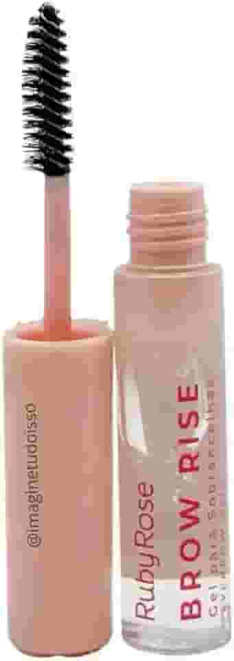 Gel para Sobrancelhas Incolor Brow Rise Ruby Rose, Fórmula Fixadora de Longa Duração, Acabamento Natural, 6g,