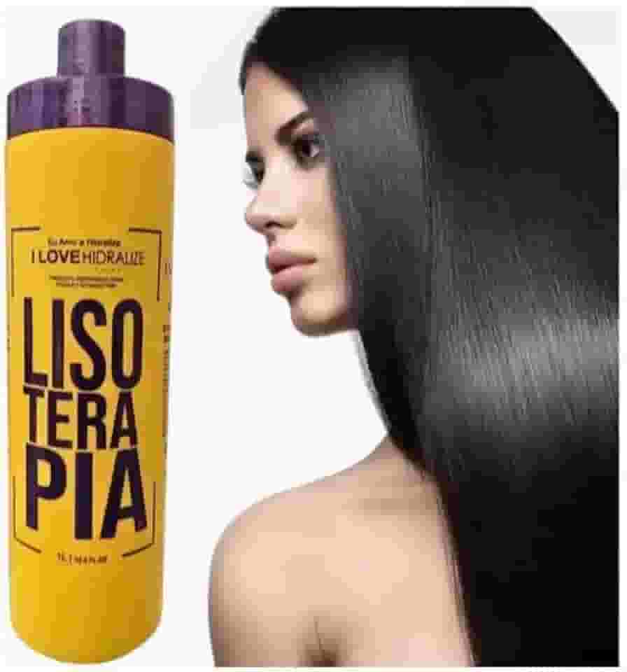 Progressiva Lisoterapia Orgânica Sem Formol 1L - Alinhamento e Alisamento Capilar, Brilho Intenso e Redução de Frizz