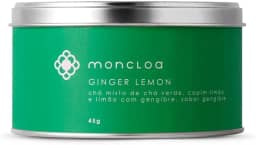 Moncloa Chá Misto de Limão e Gengibre - Ginger Lemon - Chá Verde Detox com Capim-Limão - Suporte ao Sistema Imunológico - Quebra de Gordura e Acelera Metabolismo - Perfeito para Cha Detox