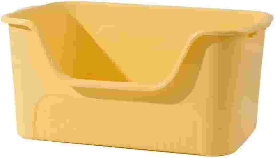 Bandeja de Areia para Gato Jumbo com Bordas Altas Design Aberto Anti-Dispersão Banheiro Grande Gatos Maine Coon e Ragdoll Elegante Simples Montagem sem Ferramentas PP