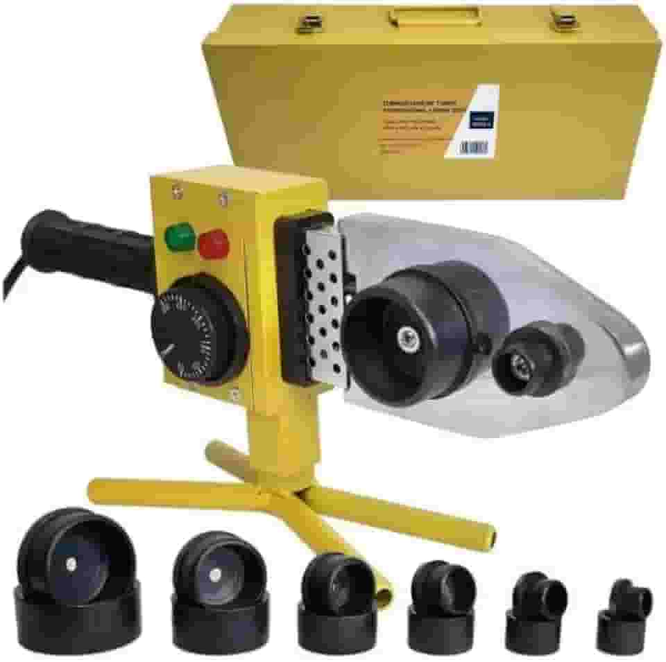 Termofusor de Tubos PVC e PPR Profissional 1.000W 20 a 63mm - 220V - 50 a 300 Graus