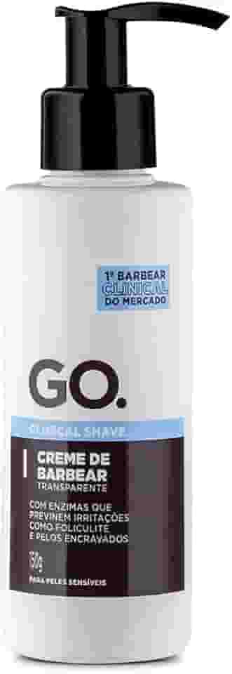 GO. Man Creme De Barbear Transparente Clinical Com Enzimas Cicatrizantes Anti Foliculite Pelos Encravados E Vermelhidão Go Man