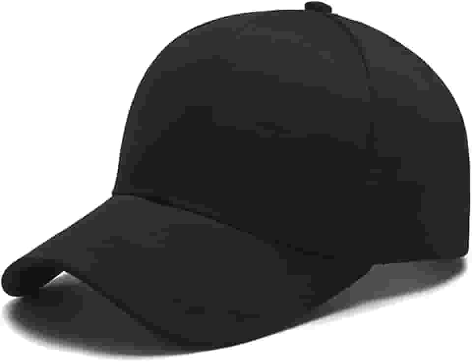 Boné Liso Preto Básico Fitão Unissex Aba Curva Ajuste Metal