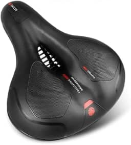 Banco Selim Bicicleta 2 Molas Largo Fita Refletiva Segurança