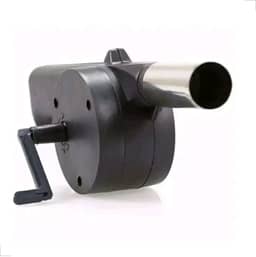 Soprador Manual para Churrasqueira, Fole de Ar para Carvão, Preto