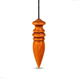 Pêndulo Egípcio de Madeira com Chumbo para Radiestesia, 15 cm