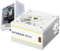Fonte de Alimentação ATX 650W, 80 Plus Bronze, PFC Ativo, Sem Ruído, Maximus