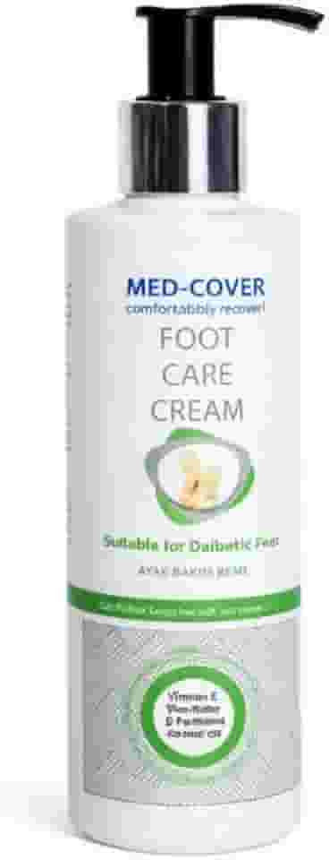 Creme Hidratante para Pé Diabético com 10% Uréia Med-Cover Foot Care Cream 200ml – Previne Fissuras, Calos e Úlceras, Hidratação Profunda, Reparação da Pele Seca e Sensível