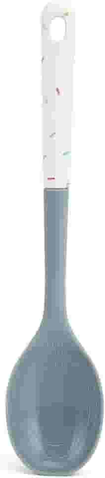 Colher de cozinha de silicone com núcleo de nylon – Colher de mistura resistente ao calor de 260 °C, pode ser lavada na lava-louças, utensílio de cozinha para assar, molho e sopa (sem BPA)