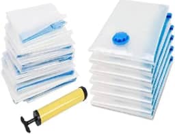 Kit 10 Saco a Vácuo Roupa Viagem 50 x 60 cm Western + Bomba