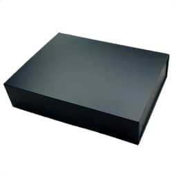 Caixa de Presente Preta Grande Rígida 36x26x8cm Super Luxo Forrada Embalagem Premium Para Presentes Especiais, Kits ou Brindes