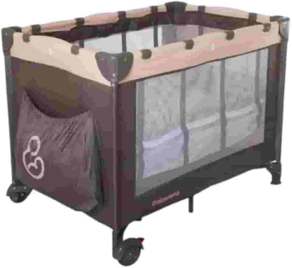 Berço Portátil Desmontável Affetto Cappuccino Rosa Galzerano