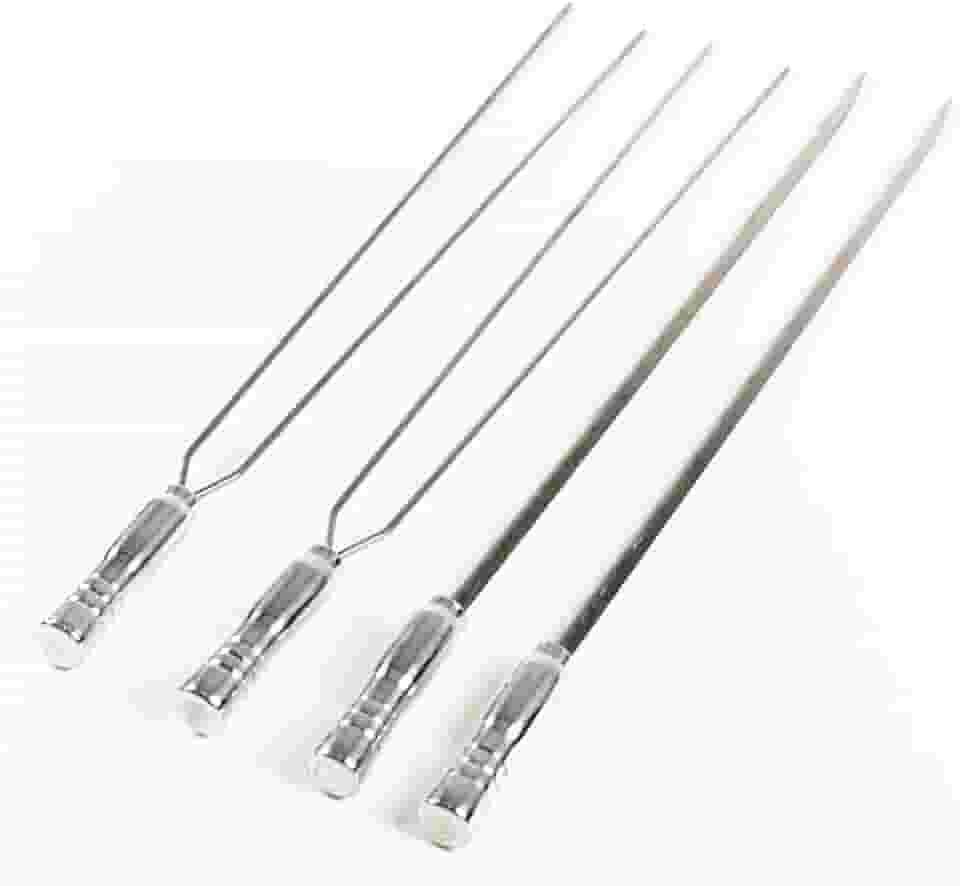 JOGO DE ESPETOS DE INOX 2 ESPADAS E 2 DUPLOS (46 cm de Lâmina)