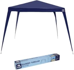 Tenda Barraca Bel 3x3m Tubolar Facil De Montar Azul Para Praia Camping e Piscina