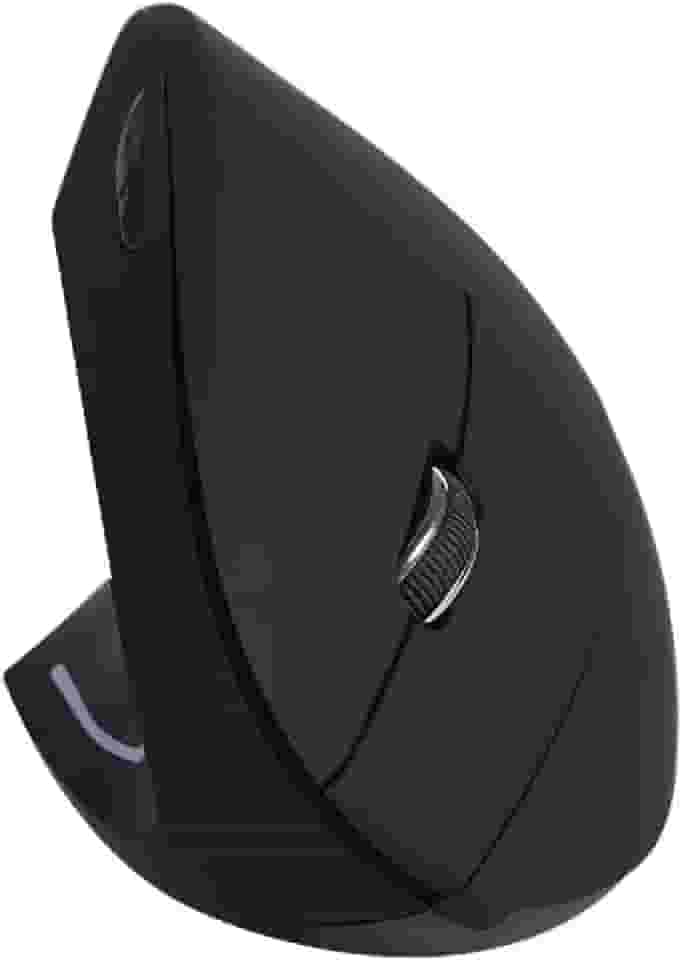 Mouse Vertical Sem Fio Ergonômico para Canhotos com 5 Botões e Ajuste de DPI