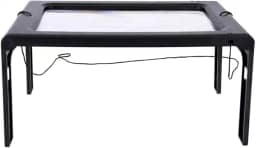 Generic Lupa grande com luz de LED, ampliador de leitura retangular portátil dobrável para mesa com iluminação de LED, lupa de leitura retangular portátil para baixa visão, idosos
