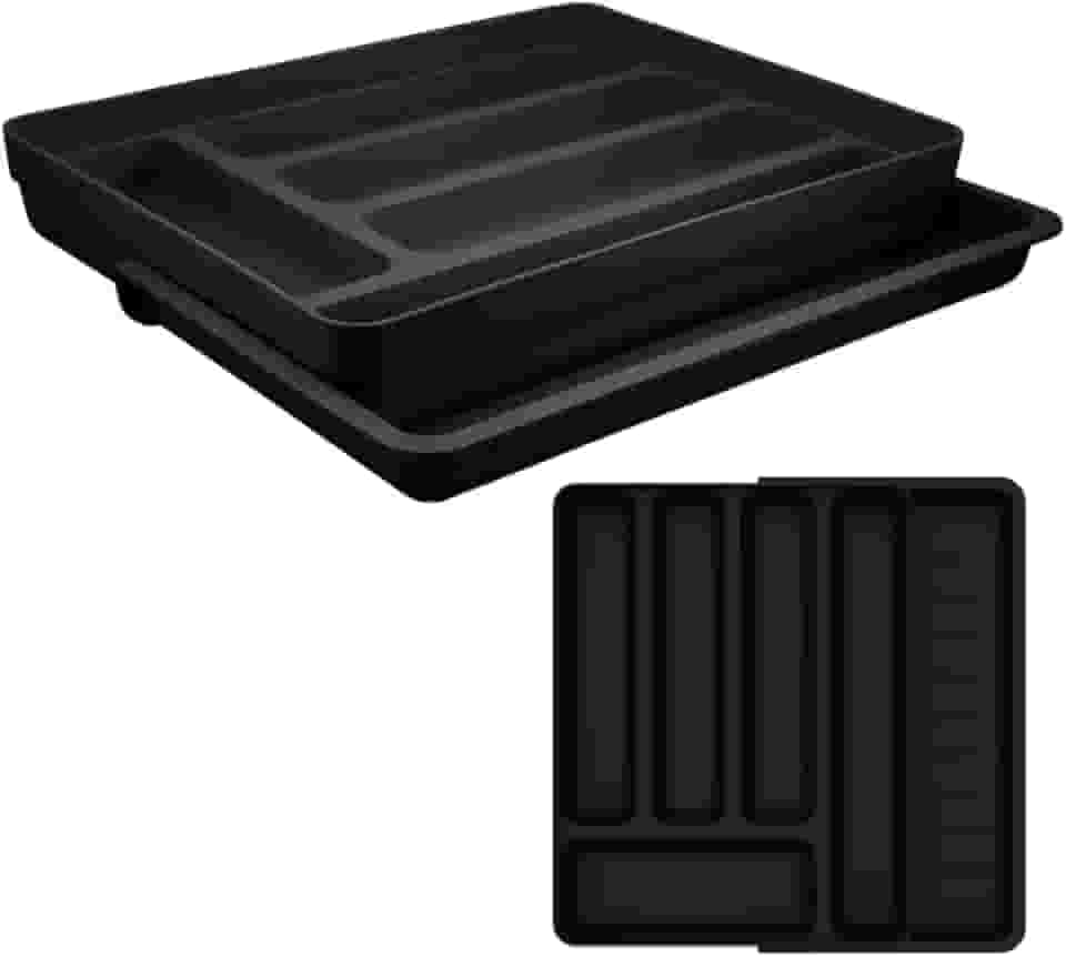ORGANIZADOR DE TALHERES COM EXTENSOR | BLACK