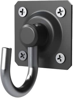 Par De Gancho Armador De Rede Mini Preto Fosco