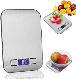 Balança Cozinha Inox até 10kg | Alta Precisão, Com Pilhas | Ideal Para Dieta Fitness, Ingredientes, Receitas | da Marca Layed®