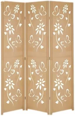 Divisórias de Ambiente Modelo Biombo com MDF Resistênte e Prático - Painel Decorativo para Sala, Quarto, Home Office e Varanda, Prático e Durável(FLORIDO)