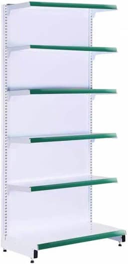 Gôndola Prateleira Supermercado 6 Níveis 40x30 New Plus 2,00m Parede Inicial Verde Sa Gôndolas