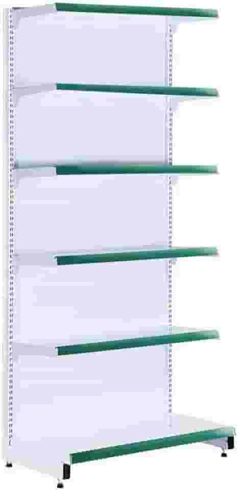 Gôndola Prateleira Supermercado 6 Níveis 40x30 New Plus 2,00m Parede Inicial Verde Sa Gôndolas