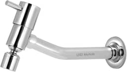 Torneira Tanque/jardim/cozinha Reta De Parede Metal Luxo 1/4v Cor:Prateado