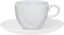 Xícaras de Chá 220 ml, com Pires, 6 Peças, Ryo White