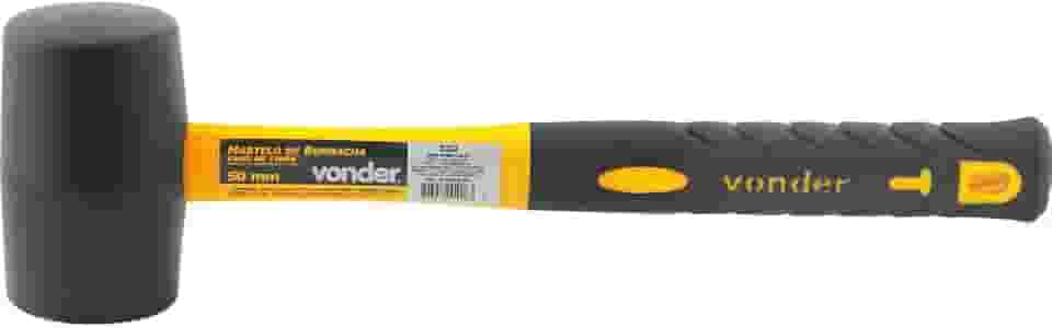 Martelo de borracha 50 mm, com cabo de fibra, VONDER