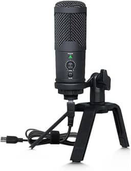 Microfone dinâmico USB, microfone de computador para podcast, gravação de vocal, transmissão ao vivo, jogos, locução, kit de microfone de estúdio profissional de metal com cancelamento de
