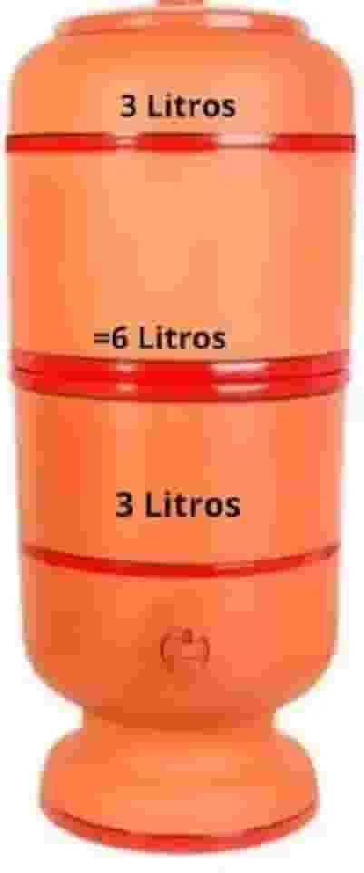 Filtro de Barro Santo Antônio 6Litros (3l+3l): Conjunto Completo + Bóia
