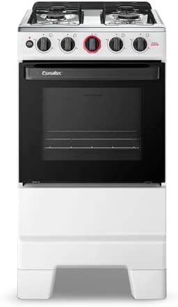 Fogão a Gás Mesa Inox Forno 50L Limpa Fácil e Acendimento Automático Esmaltec IDEAL Super F4IAB Cor Branco 4 bocas Bivolt