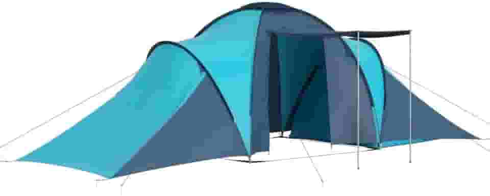 Barraca de acampamento para 4 a 6 pessoas, barraca de túnel para acampamento, caminhada, viagem, postes de fibra de vidro