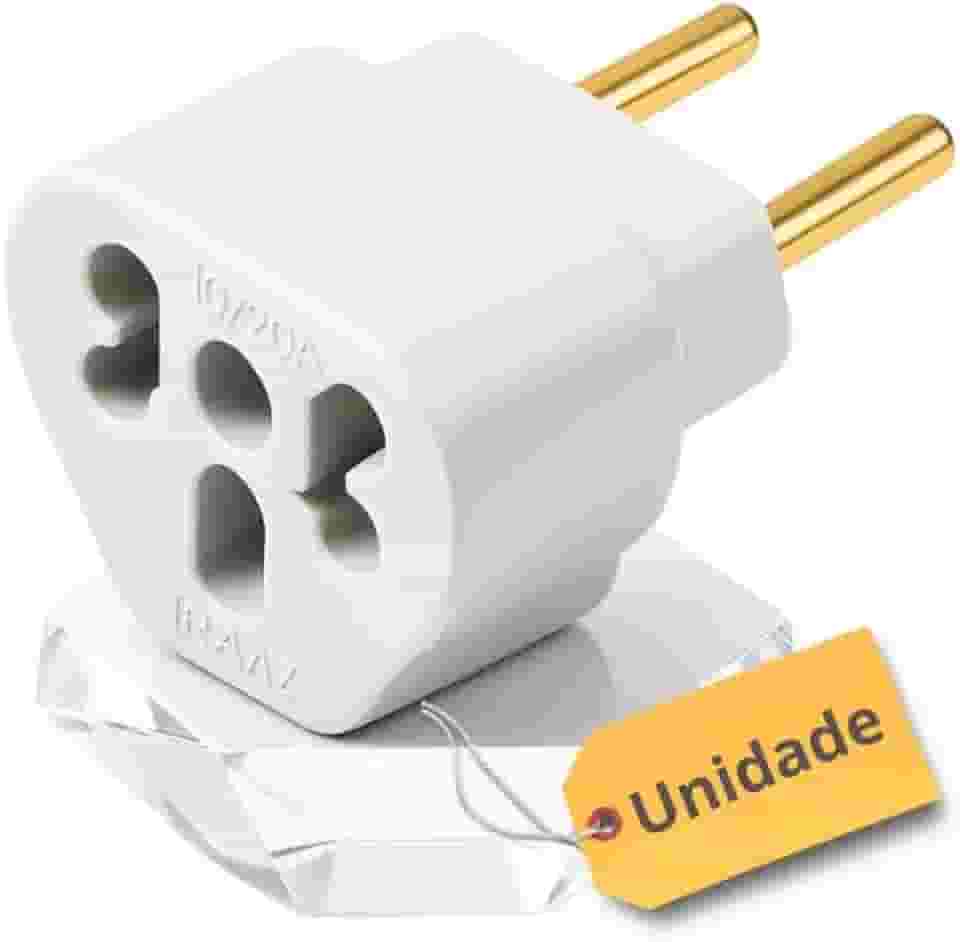 Unidade de Adaptador de Tomada 10A e 20A Bivolt - Adaptador para Chapinhas, Secador de Cabelo, Ferro de Passar, Airfryer- Plugue Seguro para Eletrodomésticos e Eletrônicos até 250V