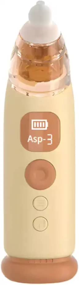 Sugador Aspirador Nasal Elétrico Recarregável 3 Modos Bebê Criança (Bege)