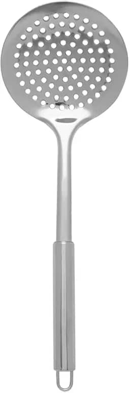 Mimo Style Escumadeira em Inox de Excelente Durabilidade, Belo Design, Suporta Temperaturas de Até 220ºC, Prática e Leve, Pesa Apenas 105g Facilitando o Manuseio, Elimina a gordura com rapidez