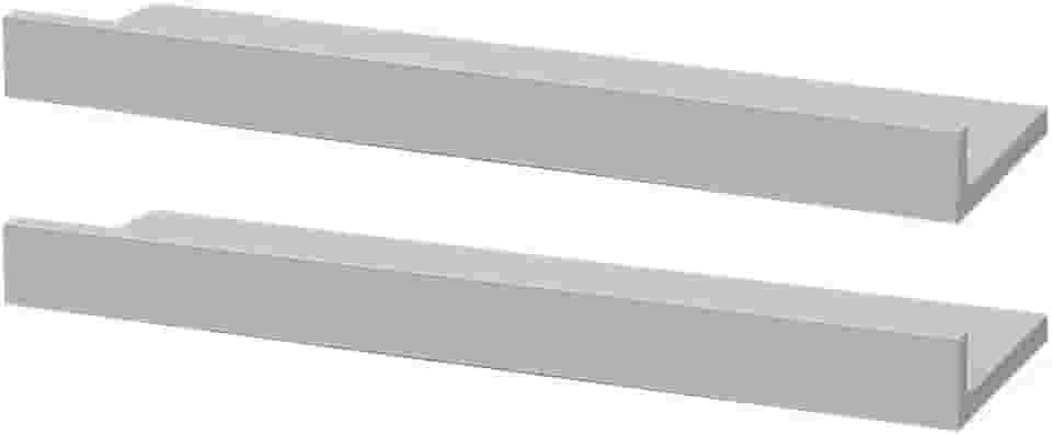 Kit 2 Prateleiras Porta Quadros 100 x 10cm Branca Suporte Invisível