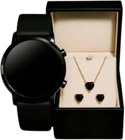 Relógio Feminino Original Led Digital Kit Colar Par de Brincos Moda