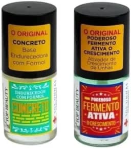 KIT BASE CONCRETO + BASE FERMENTO SOS unhas Top Beauty, Top Beauty