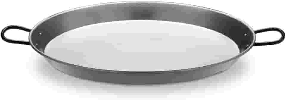 Vaello Campos 102 La Valenciana 34 cm Panela de paella de aço polido, prata