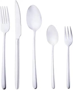 WOLFF Faqueiro de Aço Inox Viena 30 Peças - Mesa Posta - Itens Para Casa - Utensílios de Cozinha - Enxoval - Casamento - Decoração